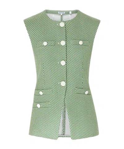 VERONICA BEARD ROUND COLLAR SLEEVELESS VEST