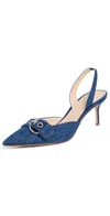 Veronica Beard Roxy Slingback Pointed Toe Pump In Mountain Blue