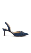 Veronica Beard Roxy Slingback Pointed Toe Pump In Blue