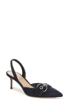 Veronica Beard Roxy Slingback Pointed Toe Pump In Eclipse