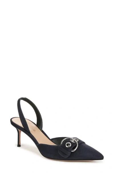 Veronica Beard Roxy Slingback Pointed Toe Pump In Eclipse