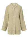 Veronica Beard Rozan Metallic-knit Cardigan In Green