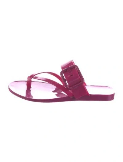 Pre-owned Veronica Beard Rubber Flip Flops In Purple