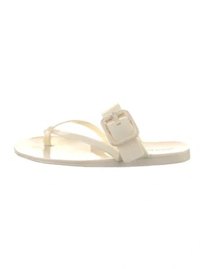 Pre-owned Veronica Beard Rubber Slides In Neutral