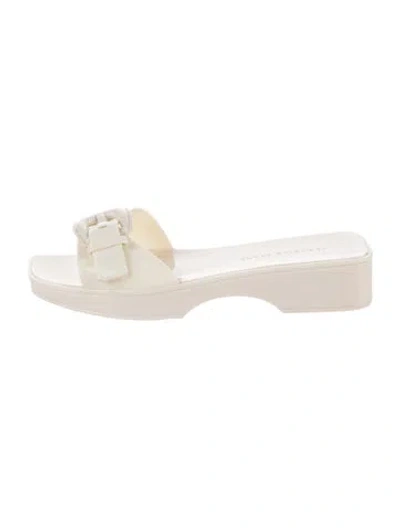 Pre-owned Veronica Beard Rubber Slides In Neutral