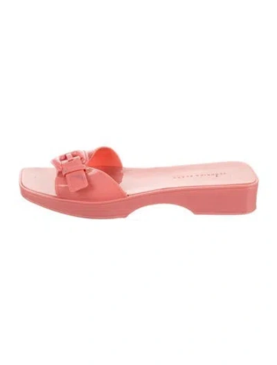 Pre-owned Veronica Beard Rubber Slides In Pink