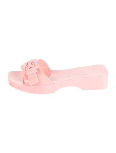 Pre-owned Veronica Beard Rubber Slides In Pink