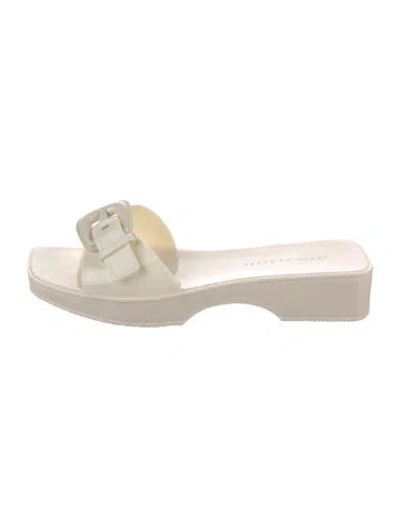 Pre-owned Veronica Beard Rubber Slides In White