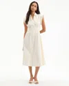 Veronica Beard Ruben Button-front Midi Dress In White