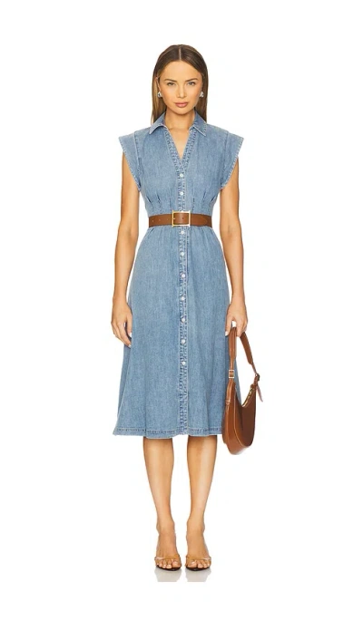 Veronica Beard Ruben Midi Dress In Pebble Stone