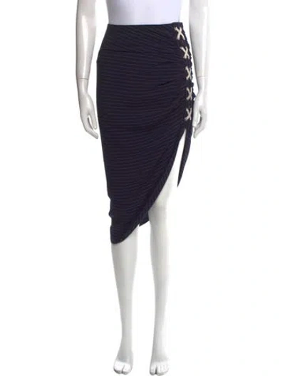 Pre-owned Veronica Beard Ruffle Embellishment Knee-length Skirt In Blue