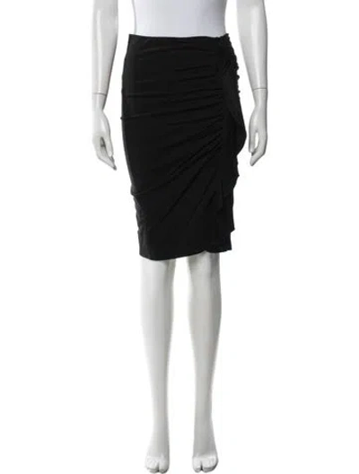 Pre-owned Veronica Beard Ruffle Embellishment Midi Length Skirt In Black