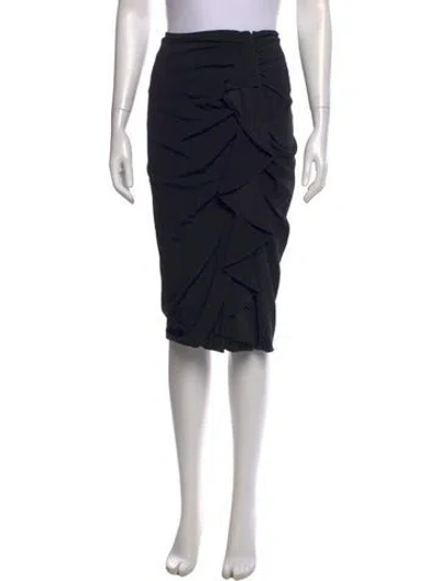 Pre-owned Veronica Beard Ruffle Embellishment Midi Length Skirt In Black