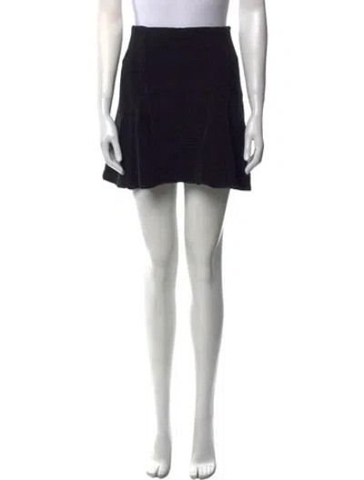 Pre-owned Veronica Beard Ruffle Embellishment Mini Skirt In Black