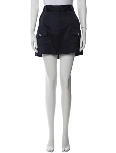Pre-owned Veronica Beard Ruffle Embellishment Mini Skirt W/ Tags In Blue