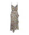 Veronica Beard Avenal Floral-print Silk Midi Dress In Multi
