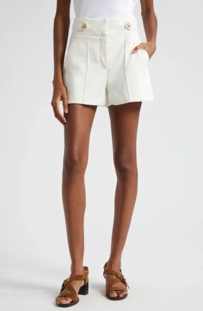 Veronica Beard Jazmin Shorts Aus Baumwoll-tweed In White