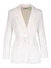 Veronica Beard Ryanne Belted Dickey Jacket In White