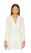 Veronica Beard Ryanne Belted Dickey Jacket In 白色