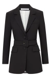 Veronica Beard Ryanne Belted Dickey Jacket In Black