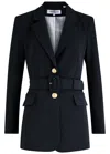 Veronica Beard Ryanne Belted Twill Dickey Jacket In Navy
