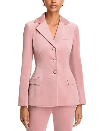 Veronica Beard Ryanne Cotton Stretch Single Breasted Jacket In Pink
