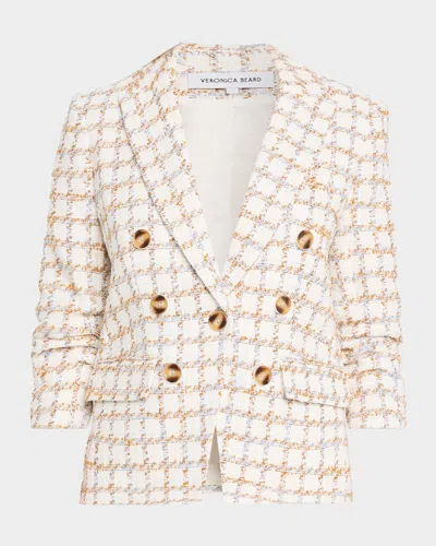 Veronica Beard Ryland Tweed Dickey Jacket In Neutral