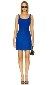 Veronica Beard Sabra Cotton-blend Tweed Minidress In Cobalt