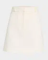 Veronica Beard Sadie A-line Mini Skirt In Off White