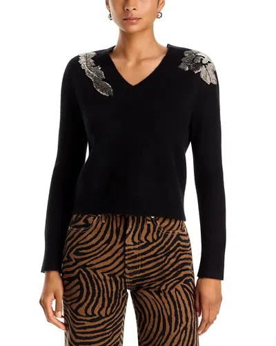 Veronica Beard Saelith Embellished Sweater In Black
