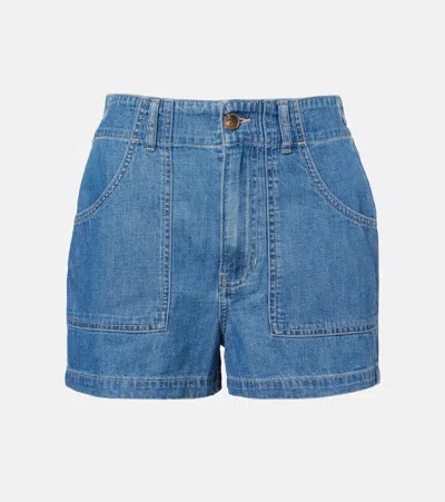 Veronica Beard Sally Denim Shorts In Blue
