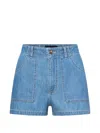 Veronica Beard Sally Elasticated-back Shorts In Blue
