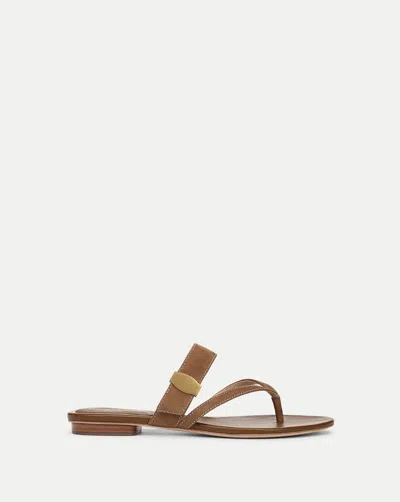 Veronica Beard Salva Dash Flat Sandal In Brown