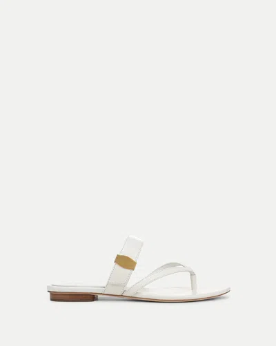 Veronica Beard Salva Dash Flat Sandal In White