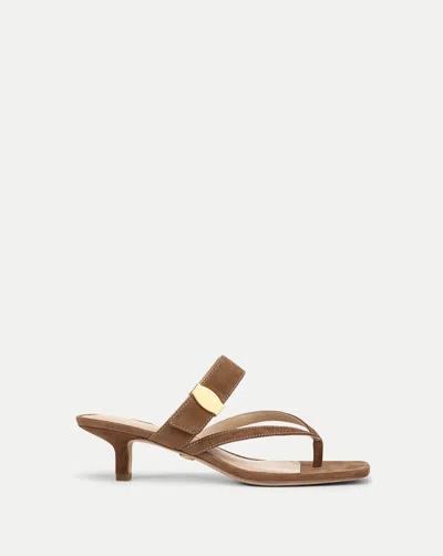 Veronica Beard Salva Dash Kitten-heel Sandal In Brown