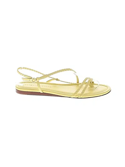 Pre-owned Veronica Beard Sandals In Yellow