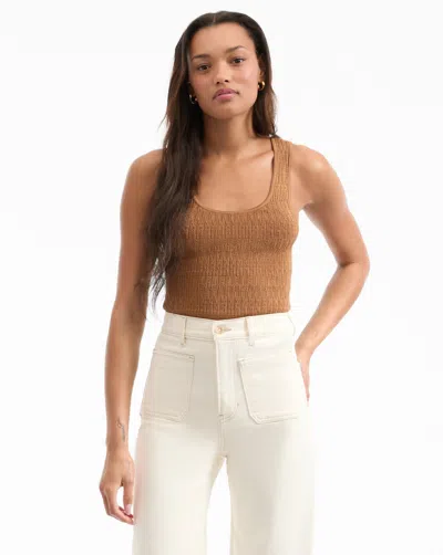 Veronica Beard Sandra Knit Tank Top In Brown