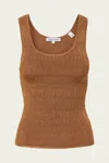 Veronica Beard Sandra Knit Tank Top In Whisky