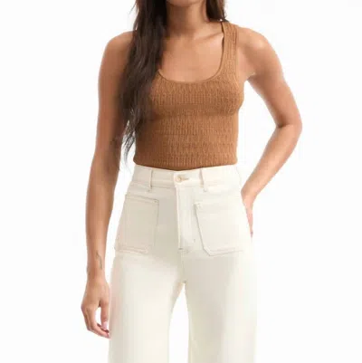 Veronica Beard Sandra Knit Tank Top In Whisky In Brown