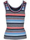 Veronica Beard Sandra Scoop-neck Tank Top In Blue