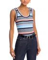 Veronica Beard Sandra Scoop-neck Tank Top In Blue Multi