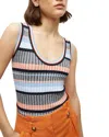 Veronica Beard Sandra Scoop-neck Tank Top In Multi
