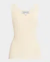 Veronica Beard Sandra Textured Tank Top In White