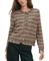 Veronica Beard Sariyah Button Front Knit Jacket In Multi