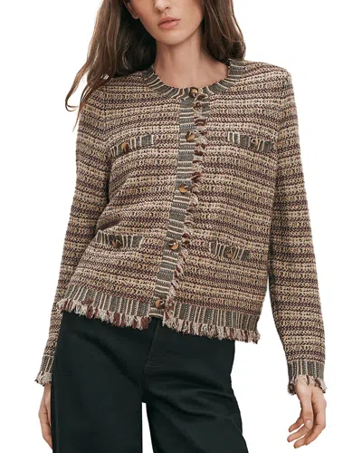 Veronica Beard Sariyah Button Front Knit Jacket In Multi