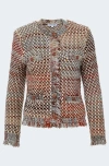 Veronica Beard Sariyah Knit Jacket In Red&#47;multi