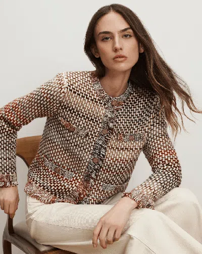 Veronica Beard Sariyah Knit Jacket In Multi