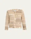 Veronica Beard Womens Desert Khaki Multi Sariyah Fringed-trims Cotton-blend Jacket In Pink