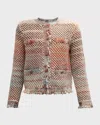 Veronica Beard Sariyah Knit Jacket In Red Multi
