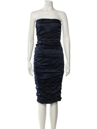Pre-owned Veronica Beard Satin Mini Dress In Blue